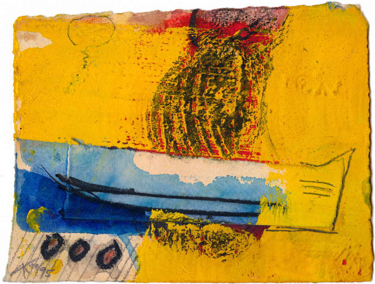 Ak Anatole 
untitled, 1995
mixed media, collage / handmade paper
16 x 20 cm
