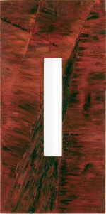 AVANZINI Marion 
"Aus der Mitte", 2006 
oil, acrylic / canvas 
 160 x 80 cm  
 
please click the image to enlarge