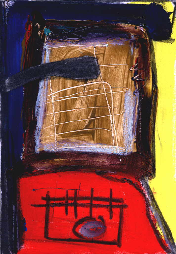 Ayer Frederick William 
aus "Konzert der 510 Glückwunschkarten", 1996
Mischtechnik / Bütten
21 x 14 cm