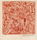 DAMISCH Gunter 
"Die Reise auf die Palmenkrone", 1982 
portfolio with etchings<br />edition: 10 pieces 
PlattengrÃ¶ÃŸe 20 x 17 cm PapiergrÃ¶ÃŸe 45 x 38,5 cm 
 
please click the image to enlarge