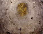 DEWITT Zos 
"Krishna", 2002 
Laserbedruckte Transparentfolie, Schlagmetall y AcrÃ­lico sobre OSB 
 49 x 62 cm  
 
chascar por favor la imagen para agrandar