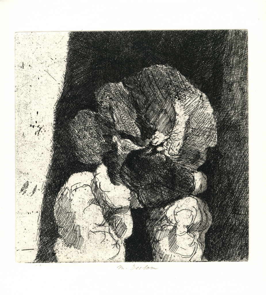 Decleva Mario 
"Oruda II", 1969
Radierung auf Kupfer / Papier Rives (signiert)
Plattengröße 20 x 20 cm Blattgröße 23,9 x 21,7 cm