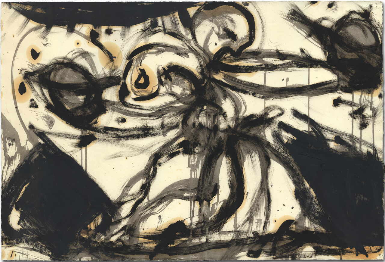 Doppler Horst Maria 
"Milky-Way, Schwarze Sonnen", 1988
Ã–l / Papier
60 x 89 cm