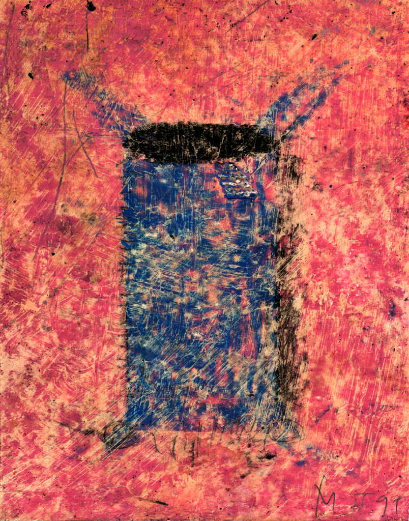 Fritsch Marbod 
untitled, 1991
mixed media, Frottage / handmade paper
21 x 16 cm