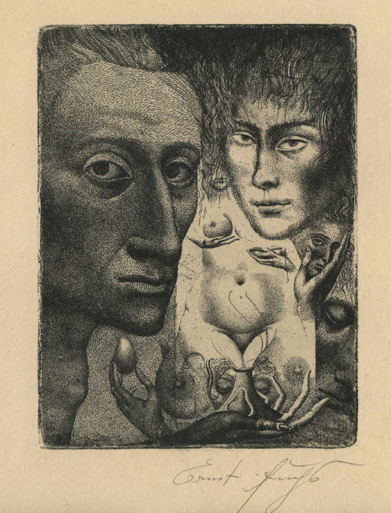 Fuchs Ernst 
"Selbstportrait III /I Zustand", 1949
grabado en cobre
PlattengrÃ¶ÃŸe 15 x 11 cm