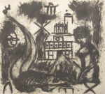GARCIA-SEVILLA Ferran 
"La ciudad del sol y de a luna 74", 1984 
charcoal, oil / paper 
 73 x 81 cm  
 
please click the image to enlarge