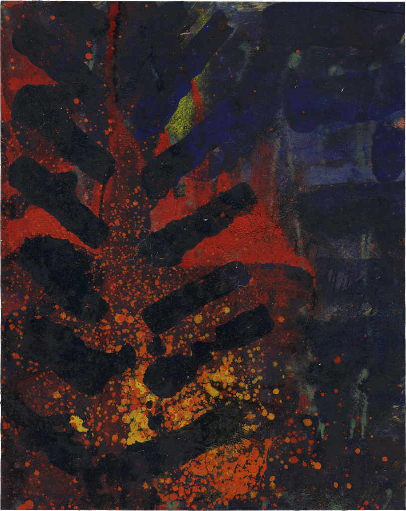 Goessel Annette 
Ohne Titel, 1992
Öl, Lack / Leinenpapier
43 x 34 cm