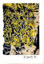 GORMLEY Brian 
aus "Konzert der 510 GlÃ¼ckwunschkarten", 1996 
mixed media, collage / handmade paper 
 21 x 14 cm  
 
please click the image to enlarge