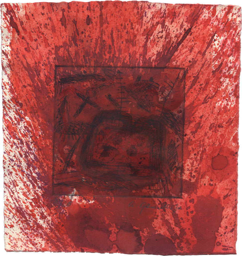Graselli Alfred 
Ohne Titel, 1990/2002
Tusche / Kaltnadelradierung
21 x 20 cm