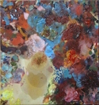 GRASELLI Alfred 
"Vielleicht die Paletten Giottos", 2009 
oil / canvas 
 40 x 40 cm  
 
please click the image to enlarge