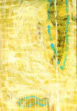 GRILL Gisela 
aus "Konzert der 510 GlÃ¼ckwunschkarten", 1996 
mixed media / handmade paper 
 21 x 14 cm  
 
please click the image to enlarge