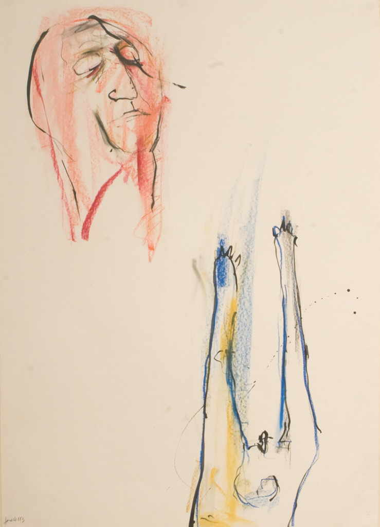Janele Lui 
aus "Sein Weg", 1993
mixed media / paper
87 x 62 cm