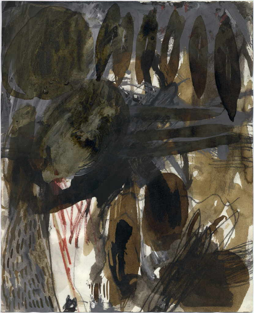 Kavalar Susanne 
aus "Eisfelle" - "lightning" mit Alfred Graselli, 1993
Mischtechnik / Papier
25 x 20 cm