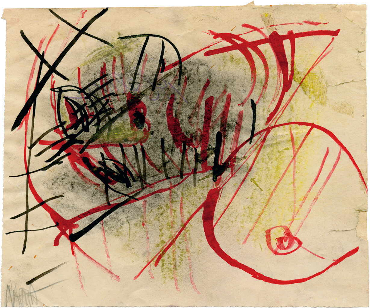 Kerschbaumer Martha C. 
"Torso", 
tinta, gouache / papel
15 x 19 cm
