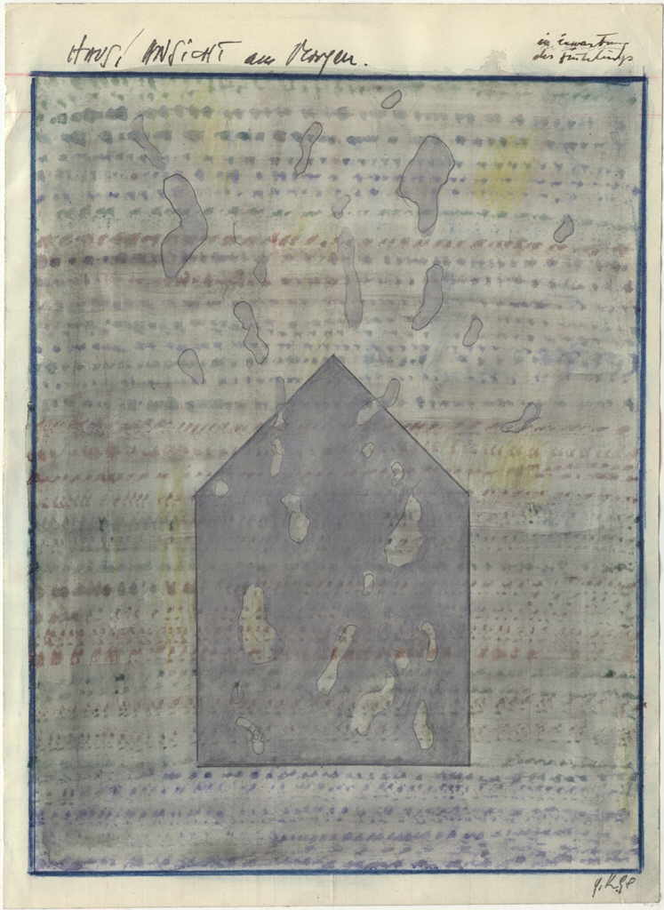 Knogler Gerhard 
"Haus - Ansicht am Morgen", 1998
tÃ©cnica mixta / papel
33 x 24 cm