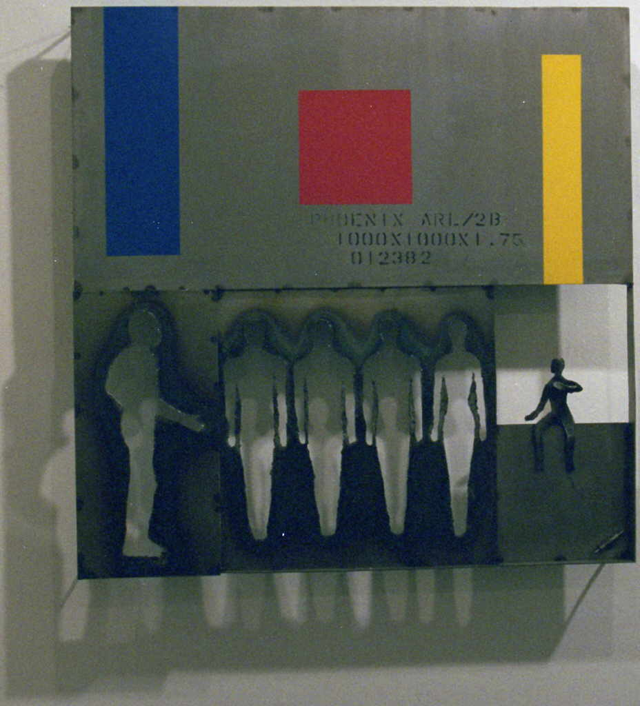 Labüsch Chris Pierre 
"Phoenix", 1995
Eisen, Farbe
80 x 80 x 12 cm