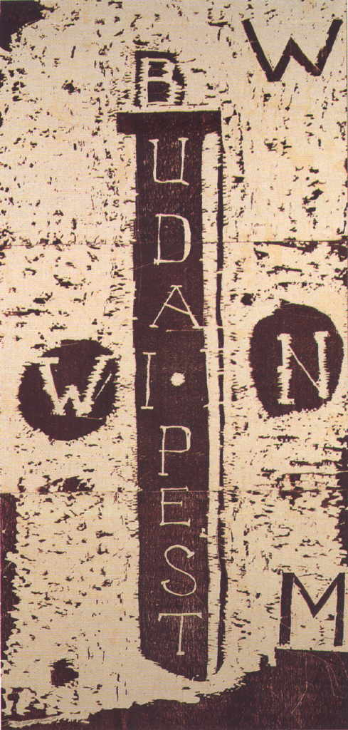 MacKendree William 
"Budapest"  7/30, 1988
Holzschnitt / Papier auf Leinwand
188 x 89 cm