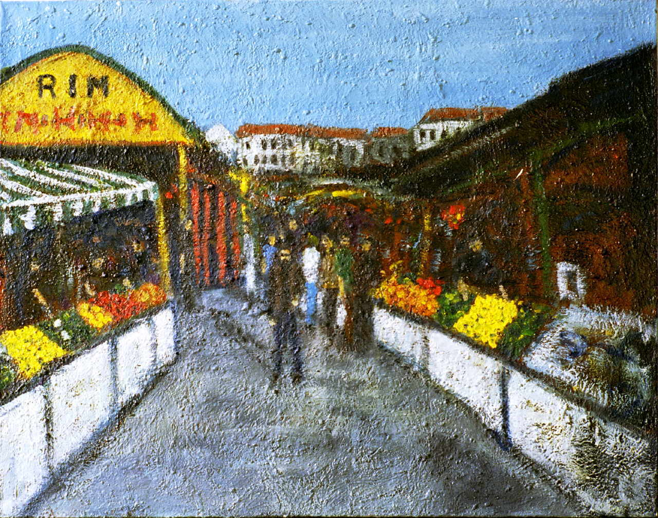 Melichar Ferdinand 
"Marktplatz", 2002
oil / canvas
120 x 150 cm