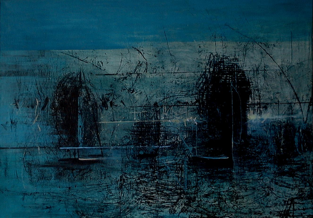Mendrek Pawel 
"Life of the Horizon 16 Uhr 45", 2002
acrylic / canvas
100 x 140 cm