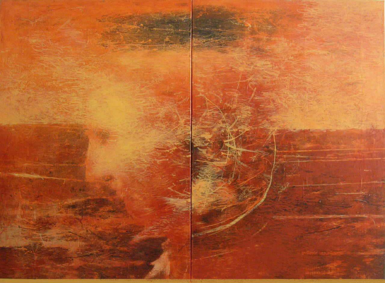 Mendrek Pawel 
"Between heaven and earth", 2005
Öl / Leinwand
140 x 190 cm (2 teilig)