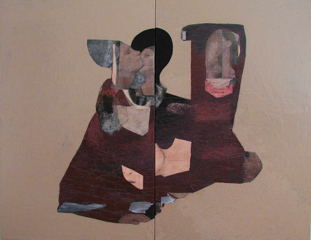 Mendrek Pawel 
"small talk", 2007
mixed media / canvas
140 x 200 cm (2 teilig)