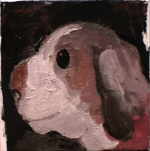 MOSBACHER Alois 
"Hund", 2001 
oleo / tela 
 30 x 30 cm  
 
chascar por favor la imagen para agrandar
