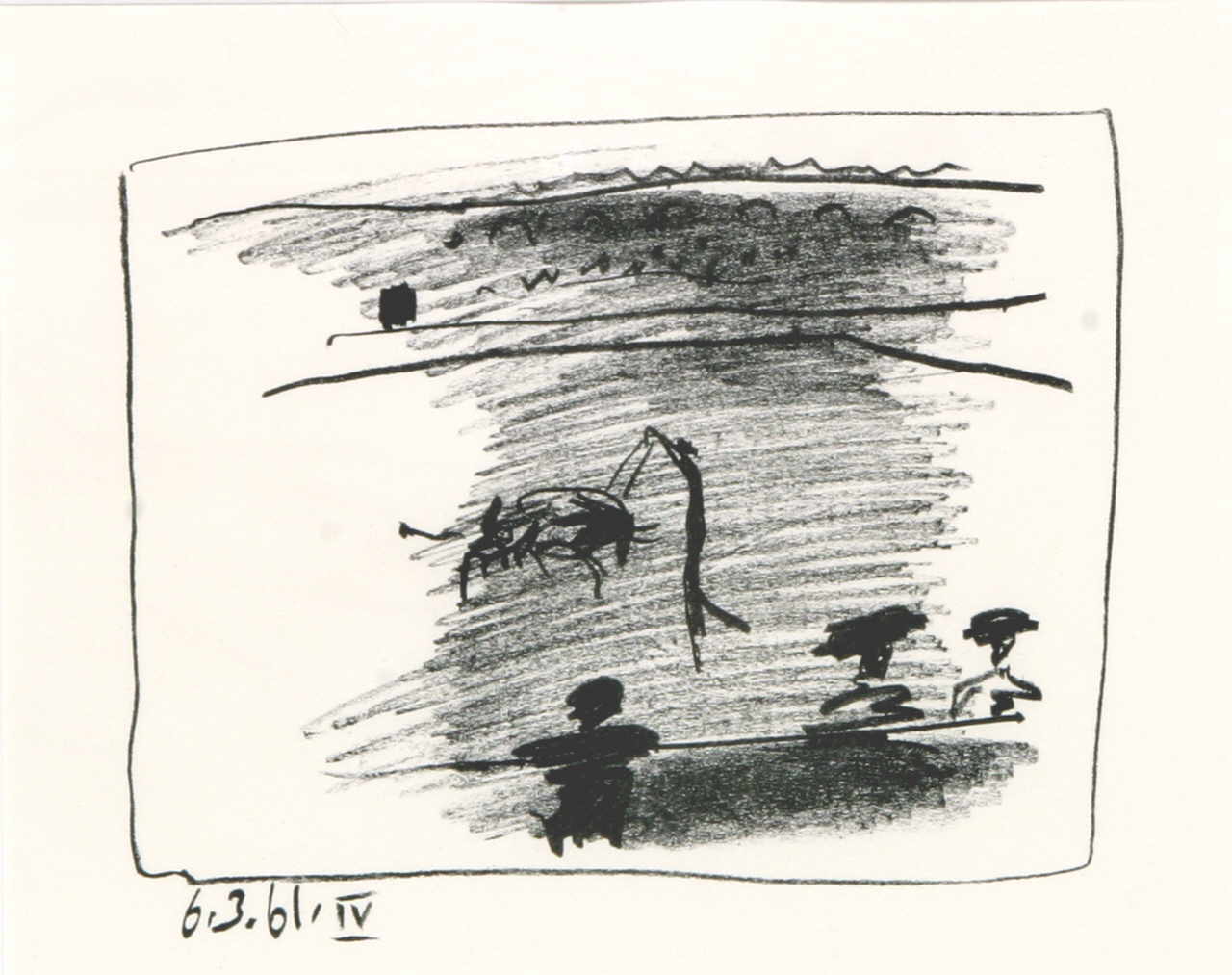 Picasso Pablo 
"A los Toros", 1963
litografía
23 x 29 cm