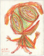 PONGRATZ Peter 
"Kleine Sophie", 1992 
lápiz, lápiz de color / papel hecho a mano 
 66 x 52 cm  
 
chascar por favor la imagen para agrandar