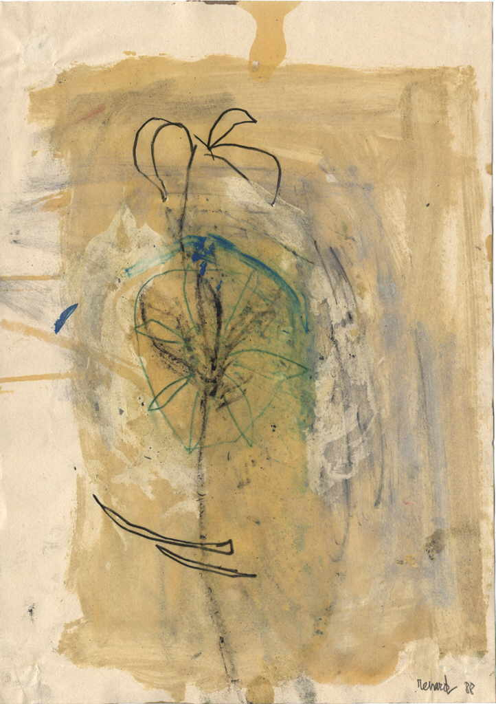 Renard Emmanuelle 
untitled, 1988
mixed media / paper
41 x 29 cm