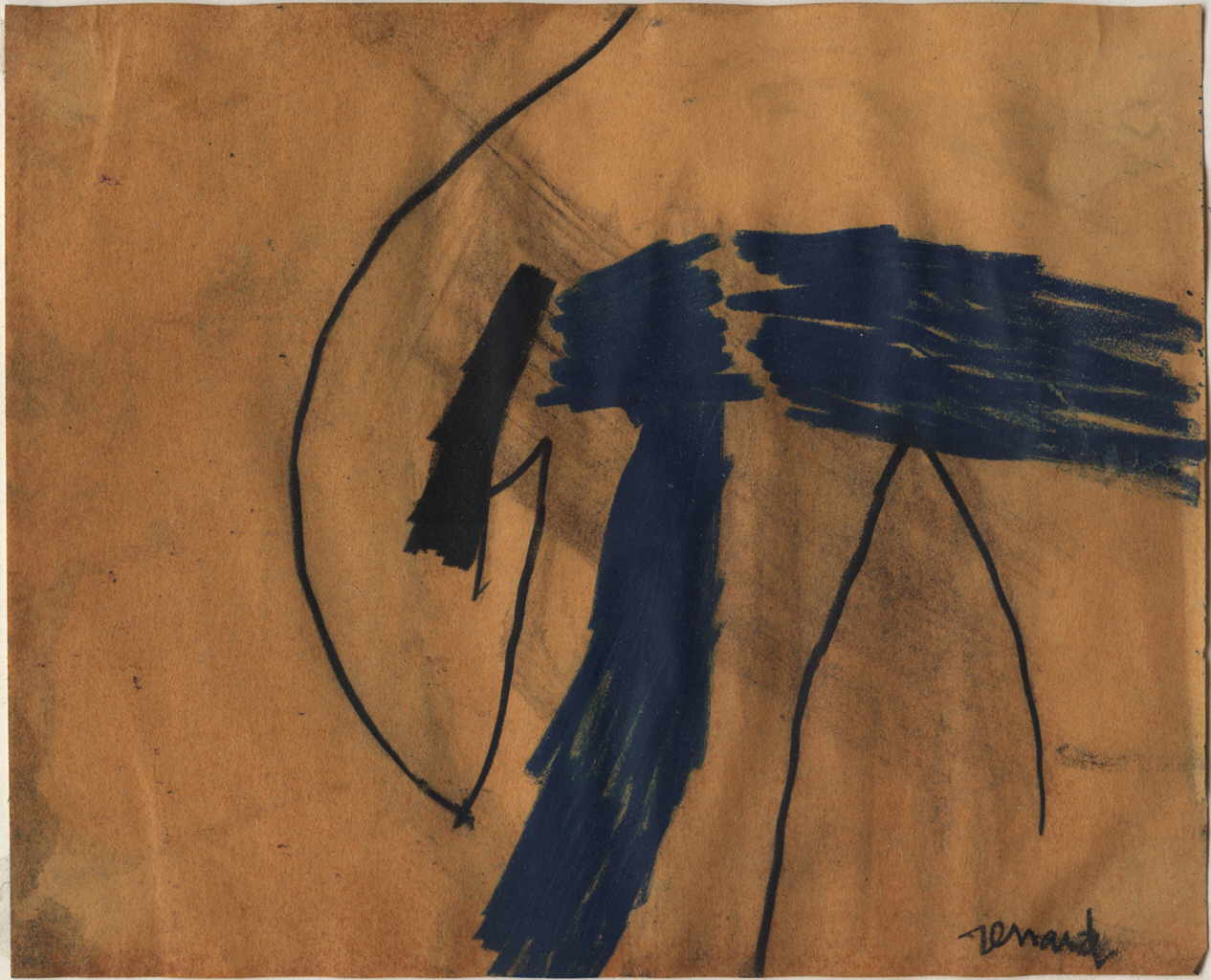 Renard Emmanuelle 
untitled, 1990
mixed media / paper
17 x 21 cm