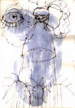 RUMPF Peter Alois 
aus "Konzert der 510 GlÃ¼ckwunschkarten", 1996 
tÃ©cnica mixta / papel hecho a mano 
 21 x 14 cm  
 
chascar por favor la imagen para agrandar