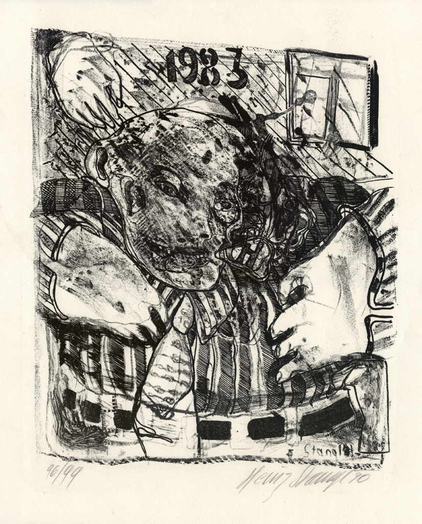 Stangl Heinz 
"1983", 1970
litografÃ­a
SteingrÃ¶ÃŸe 31 x 26 cm PapiergrÃ¶ÃŸe 76 x 54 cm