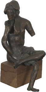 STANGL Heinz 
"Sitzende" 
bronze<br />edition: 6 pieces 
 25 x 13 x 15 cm  
 
please click the image to enlarge