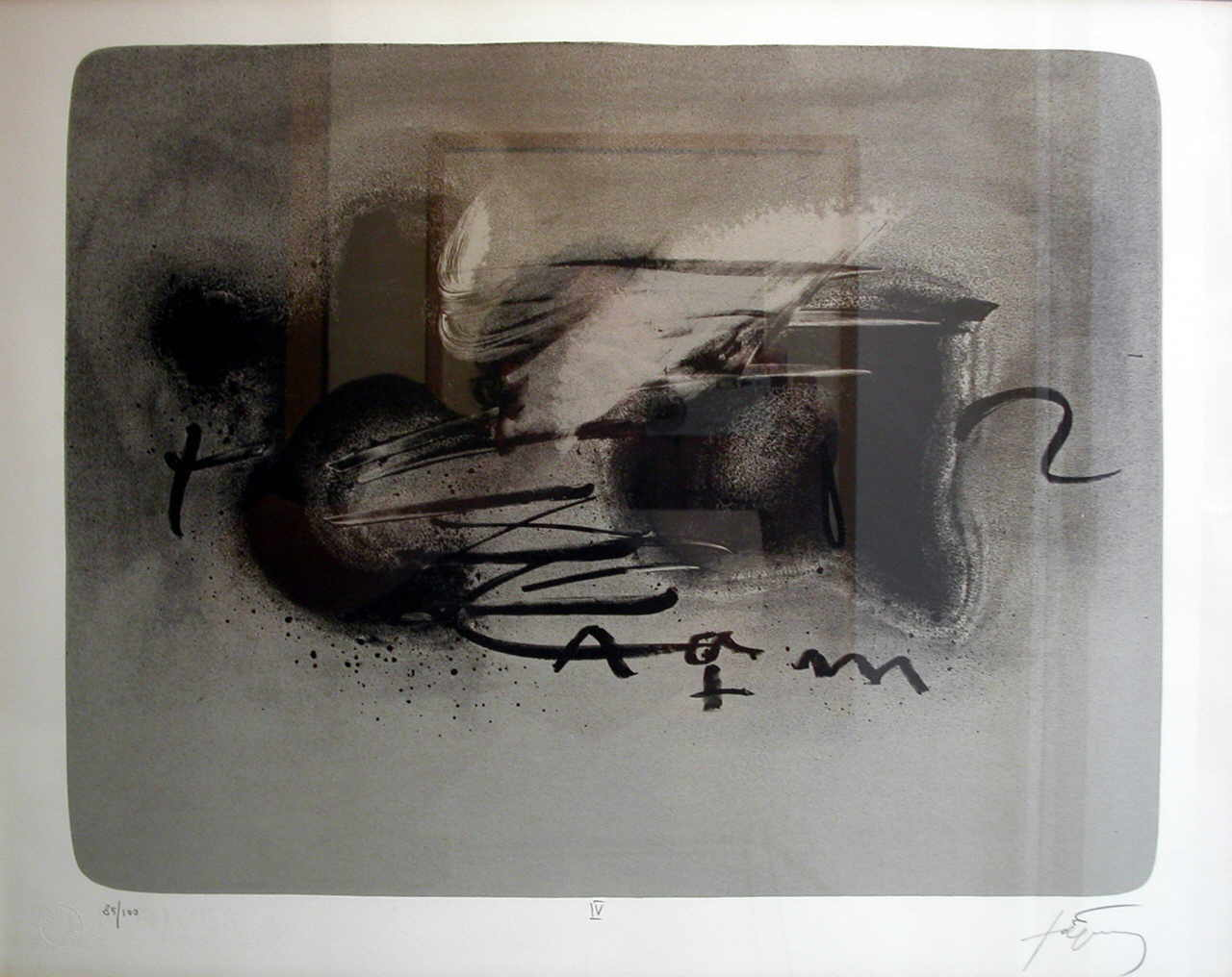 Tàpies Antonio 
aus "Erinnerungen", 1988
Lithographie
45 x 37 cm