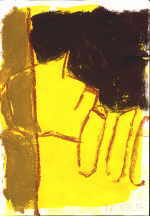 VELEZ Mario 
aus "Konzert der 510 GlÃ¼ckwunschkarten", 1996 
mixed media / handmade paper 
 21 x 14 cm  
 
please click the image to enlarge