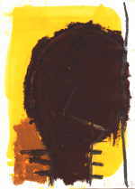 VELEZ Mario 
aus "Konzert der 510 Glückwunschkarten", 1996 
mixed media / handmade paper 
 21 x 14 cm  
 
please click the image to enlarge