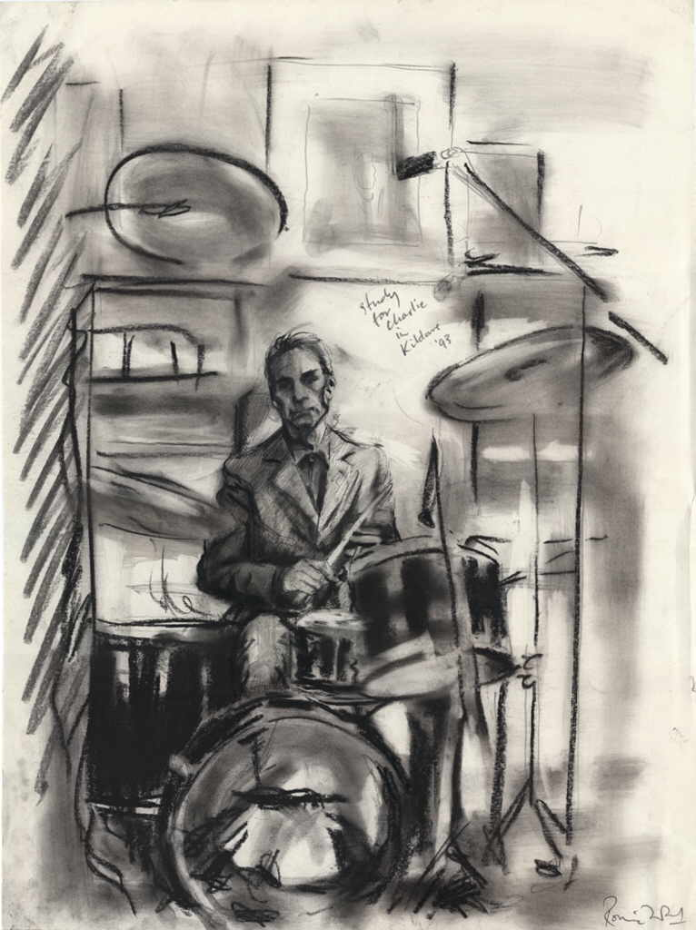 Wood Ronnie 
"Study for Charlie in Kildare", 1993
Bleistift, Grafit, Tusche / Papier
65 x 45 cm
