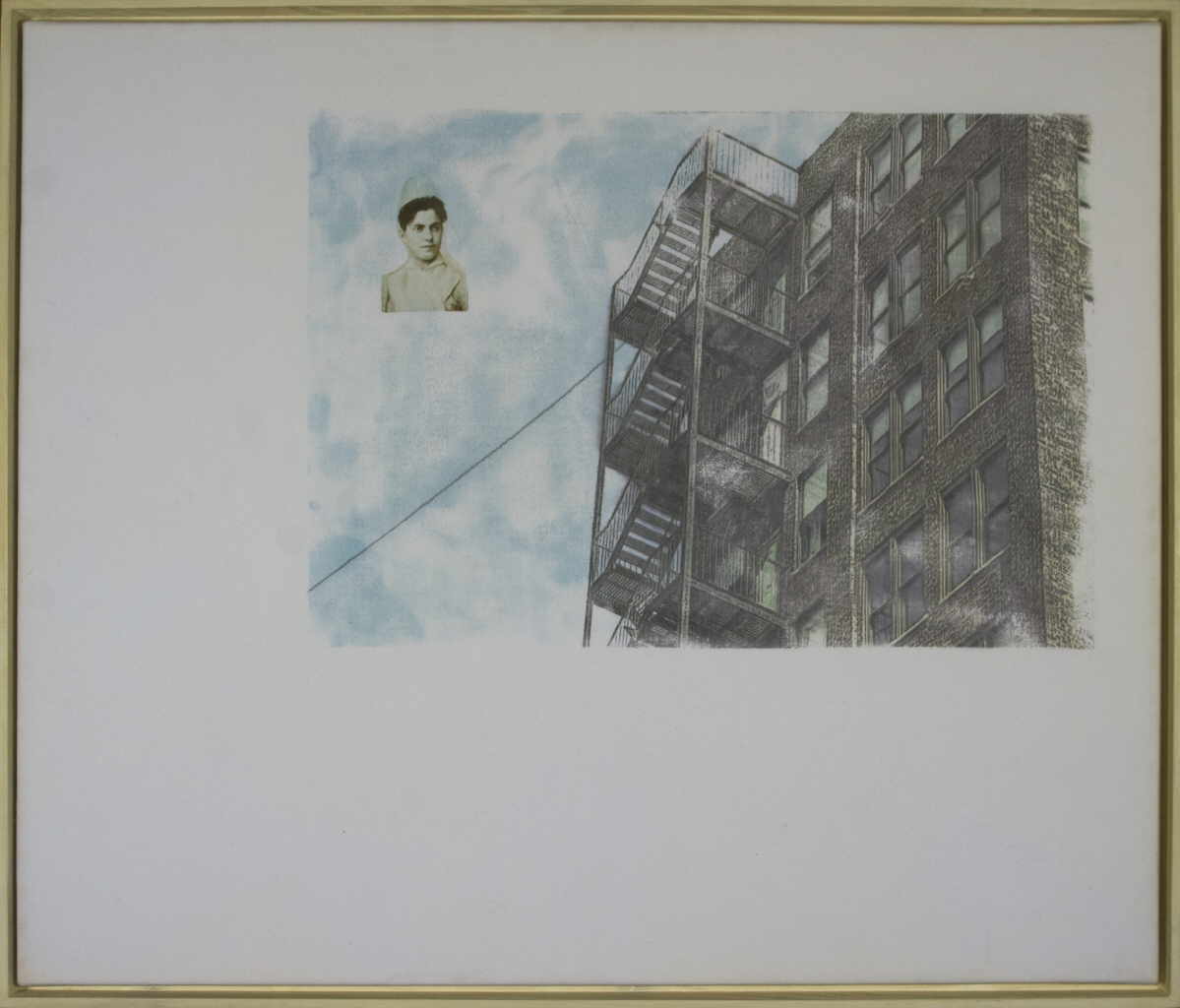 Zauner Christa 
"Escalator", 2004
Frottage / Tela
50 x 60 cm